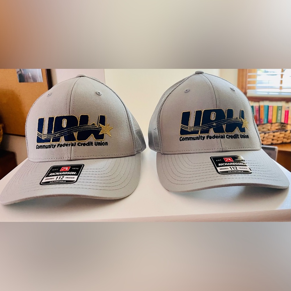 2 x URW Community Credit Union “Richardson” Original 112 Trucker Hats